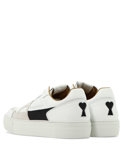 Shop Ami Alexandre Mattiussi "ami De Coeur" Sneakers In White