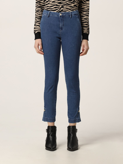 Shop Liu •jo Cropped Jeans In Denim
