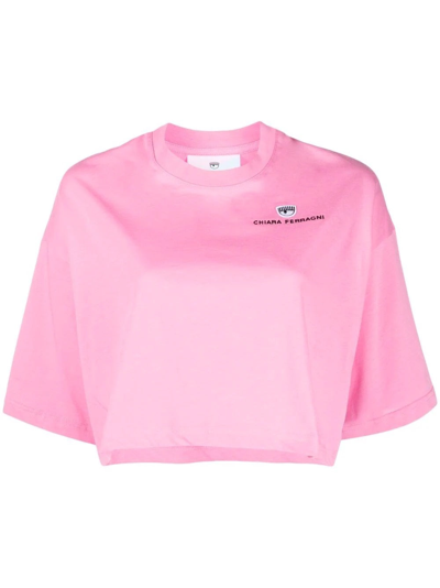 Shop Chiara Ferragni T-shirts In Sachet Pink