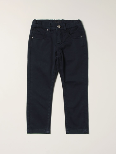 Shop Fay 5-pocket Cotton Pants In Blue