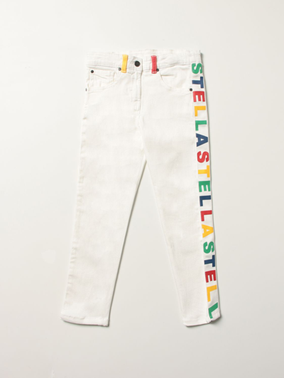 Shop Stella Mccartney Pants  Kids Color White