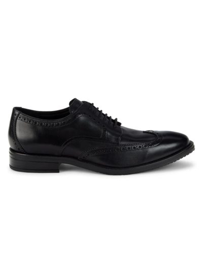 Shop Cole Haan Men's Wingtip Leather Brogues In Black