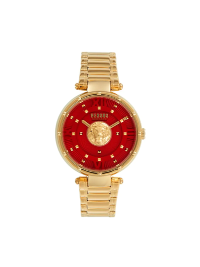 Shop Versus Women's 38mm Stainless Steel Bracelet Watch In Red