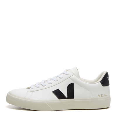 Shop Veja Campo Chrome Free Leather Trainers In White