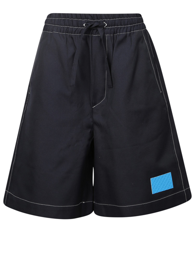 Shop Sunnei Elasticated Shorts In Blue