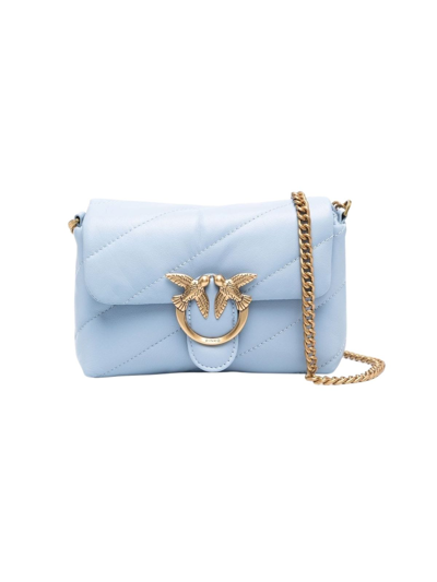 Shop Pinko Puff Maxy Quilt C Love Baby Bag In Q Light Blue