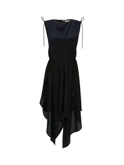 Shop Jw Anderson Panelled Sleeveless Dress In Navy