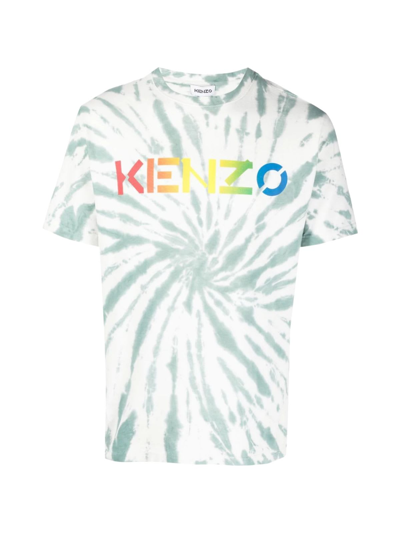 Shop Kenzo Print Logo Relaxed T-shirt In A Menthe