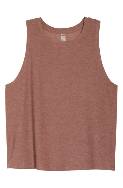 Shop Beyond Yoga Balanced Muscle Tank In Sienna Brown Heather