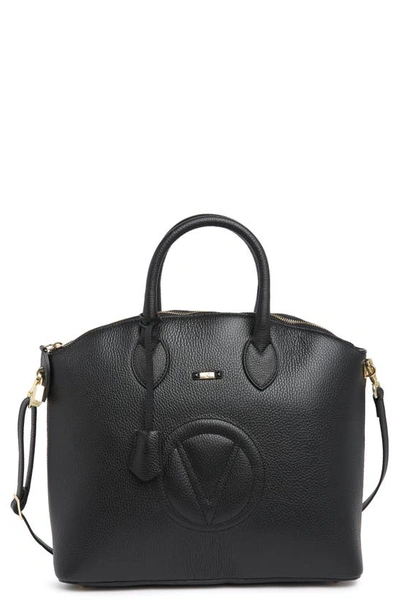 Shop Valentino By Mario Valentino Bravia Leather Satchel In Black