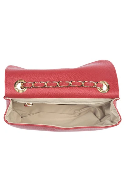 Shop Valentino By Mario Valentino Poisson Leather Crossbody Bag In Lipstick Red