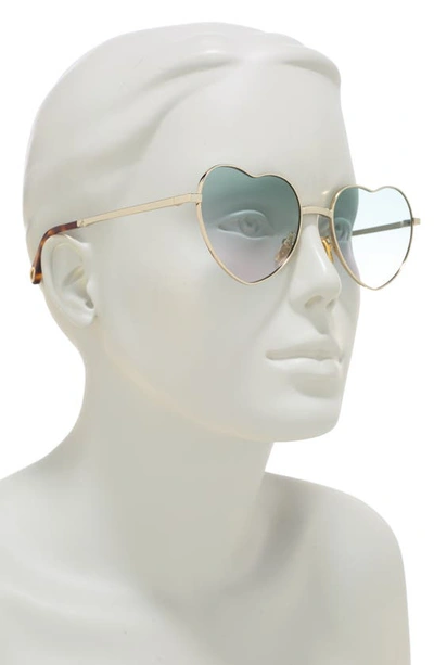 Shop Chloé 59mm Gradient Heart Shape Sunglasses In Gold