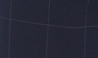 Shop Open Edit E-waist Plaid Stretch Pants In Navy Grid