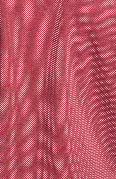 Shop Rodd & Gunn Stanley Point Dot Print Short Sleeve Polo In Garnet
