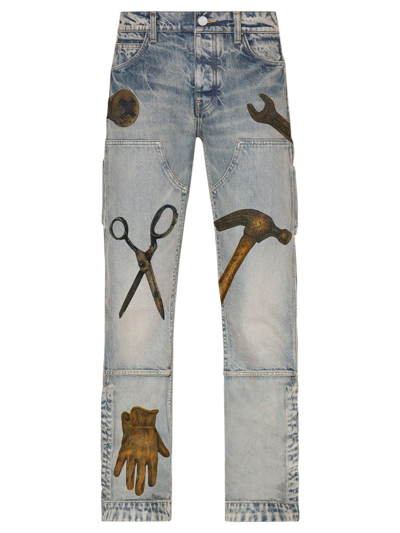 Shop Amiri Rhee Studio Carpenter Pant Jean Clay Indigo