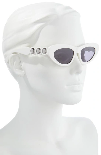 Shop Alaïa 51mm Retro Cat Eye Sunglasses In Ivory