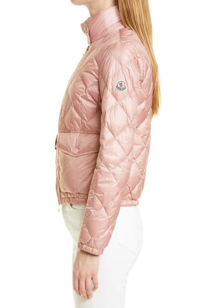 Shop Moncler Binic Quilted Down Puffer Jacket In Blush
