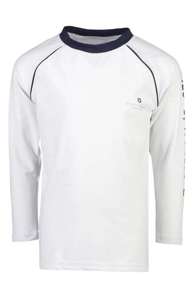 Snapper Rock Little Boy's & Boy's Compass Rashguard In White