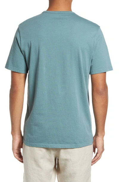 Shop Vince Solid T-shirt In Washed Sea Route