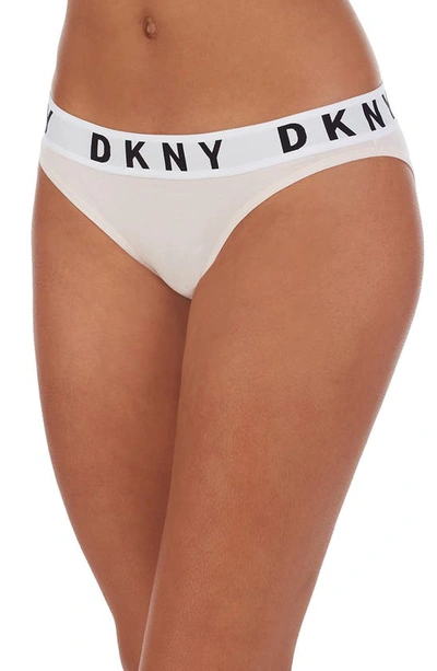 Shop Dkny Cozy Boyfriend Bikini Briefs In Pearl Cream