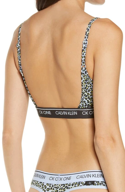 Shop Calvin Klein Ck One Bralette In Mini Cheetah Print