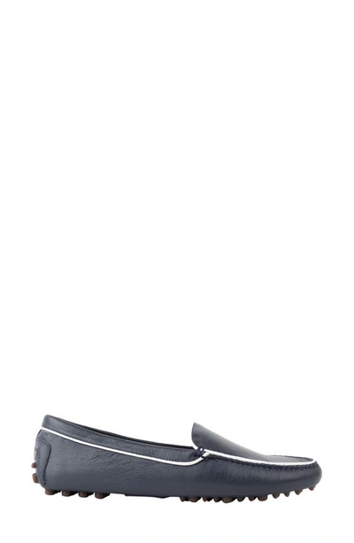 Patricia Green Jill Piped Driving Moccasin In Navy