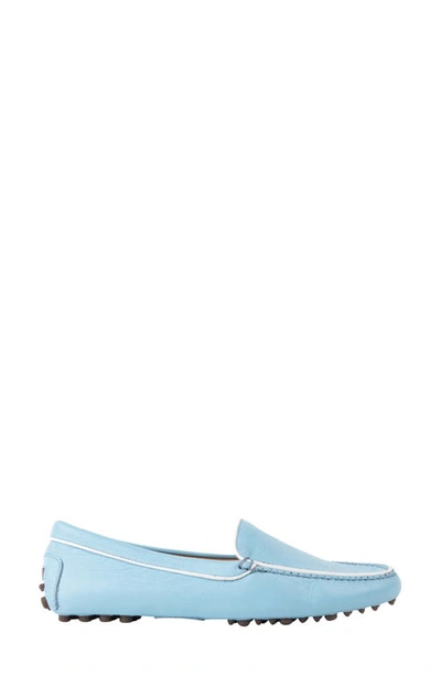 Shop Patricia Green Jill Piped Driving Shoe In Sky Blue