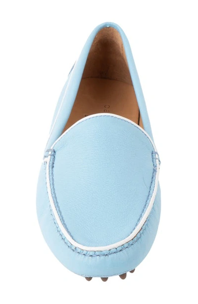 Shop Patricia Green Jill Piped Driving Shoe In Sky Blue