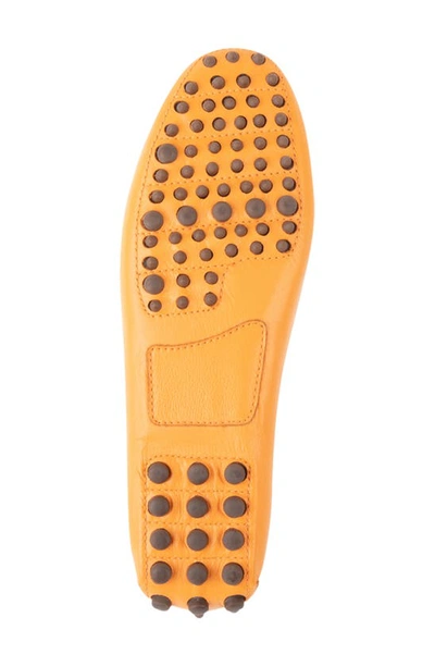 Patricia Green Jill Piped Driving Moccasin In Tangerine