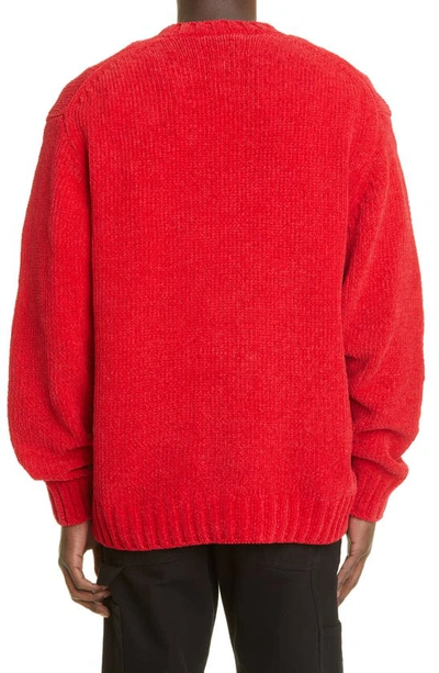 Shop Undercover Oversize Crewneck Sweater In Red