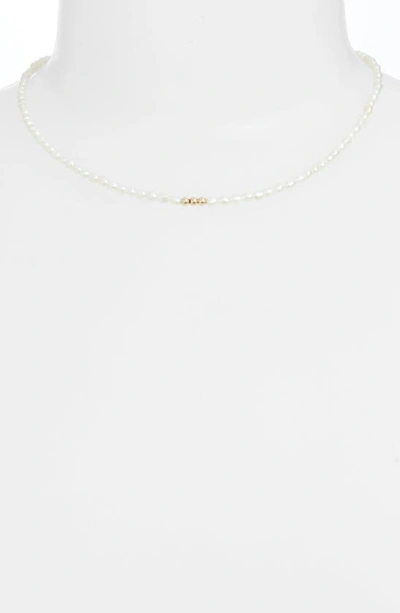 Shop Set & Stones Natasha Genuine Pearl Necklace In Gold