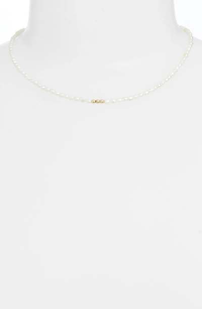 Set & Stones Natasha Genuine Pearl Necklace In Gold