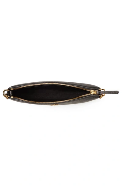 Shop Tory Burch Mercer Pebbled Zip Crossbody Bag In Black