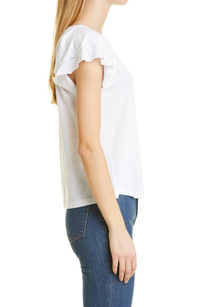 Paige Linnea Flutter Sleeve T-shirt In White