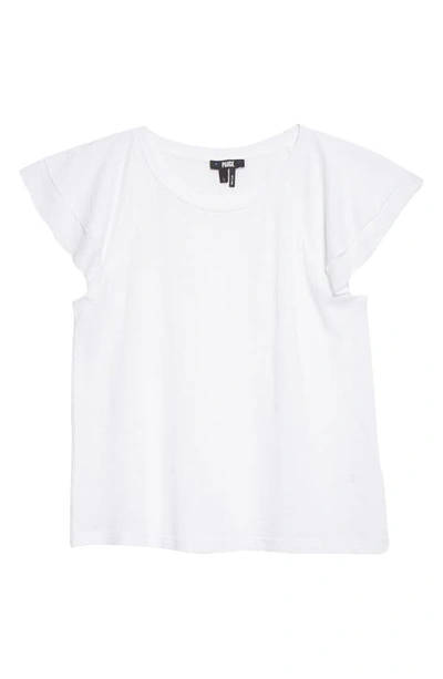 Paige Linnea Flutter Sleeve T-shirt In White