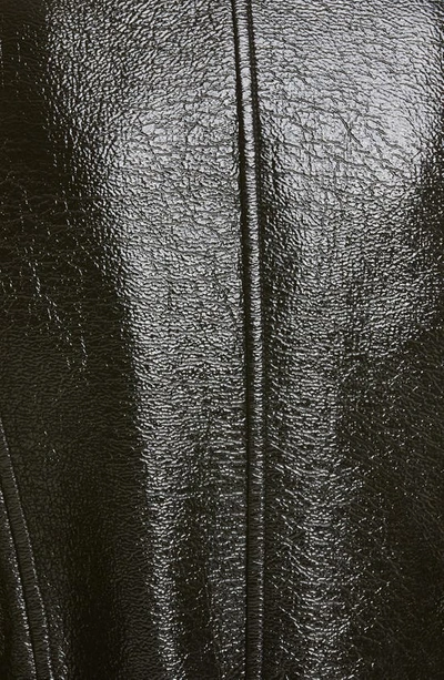 Shop Courrèges Vinyl Trench Coat In Black