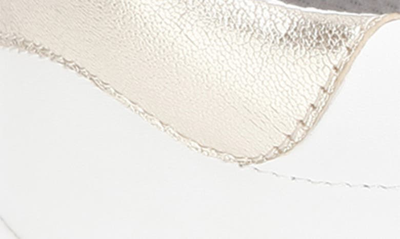 Kenneth Cole New York Kam Platform Sneaker In White/ Shiny Light Gold