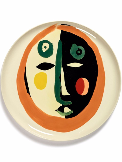 Shop Serax X Feast Face 1 Serving Plate In Multicolour