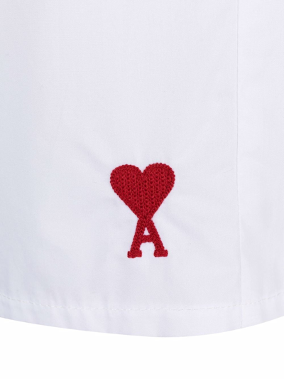 Shop Ami Alexandre Mattiussi Ami De Coeur Boxer Shorts In White