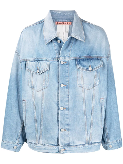 Shop Acne Studios Loose-fit Denim Jacket In Blue