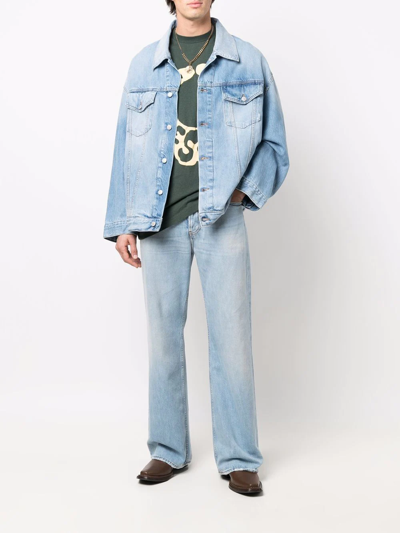 Shop Acne Studios Loose-fit Denim Jacket In Blue