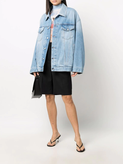 Shop Acne Studios Loose-fit Denim Jacket In Blue