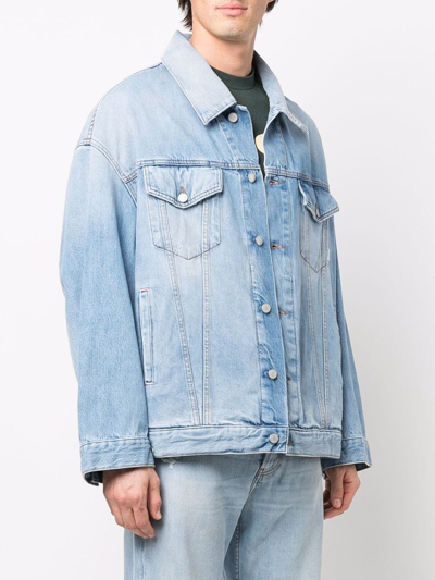 Shop Acne Studios Loose-fit Denim Jacket In Blue