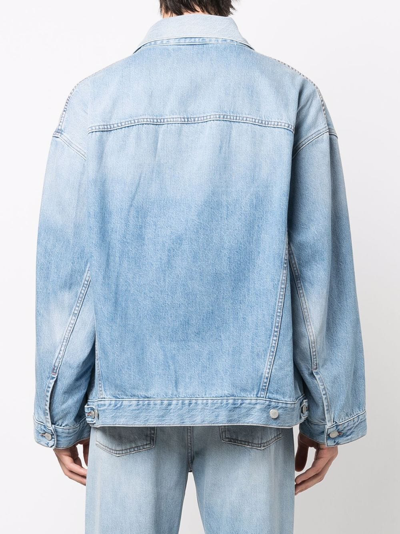 Shop Acne Studios Loose-fit Denim Jacket In Blue