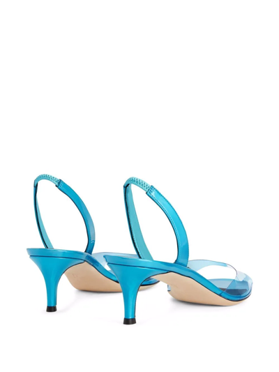 Shop Giuseppe Zanotti Lilibeth Plexy Sandals In Blue