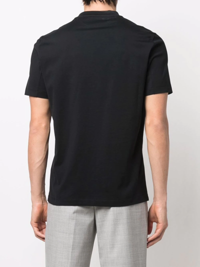 Brunello Cucinelli Silk And Cotton Blend Crew Neck T-shirt In Black