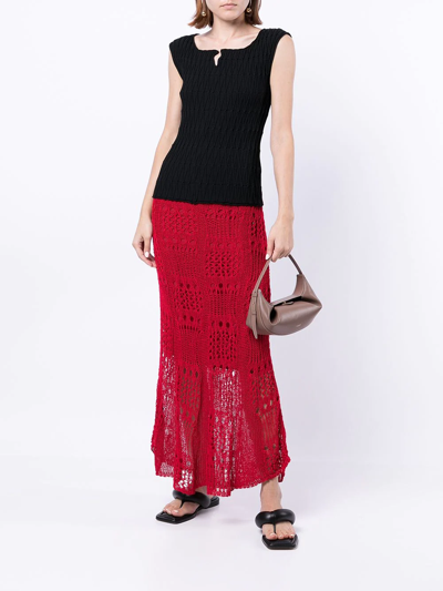 Shop Muller Of Yoshiokubo Spiny Short-sleeved Knitted Top In Black