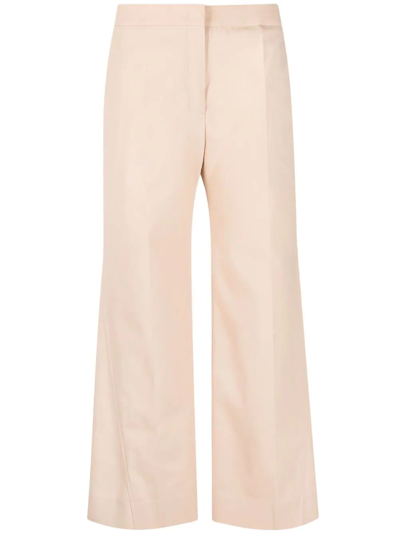 Shop Jil Sander Straight-leg Cotton Trousers In Neutrals