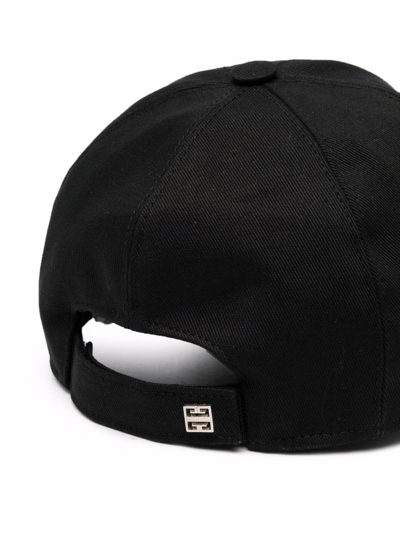 Shop Givenchy Logo-embroidered Cotton Cap In Black