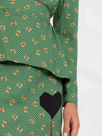 印花束腰伞摆连衣裙